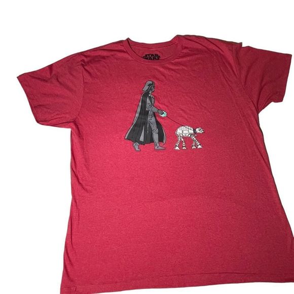 Star Wars Darth Vader AT Walking Dog Graphic T-shirt Size 2XL - Picture 1 of 4